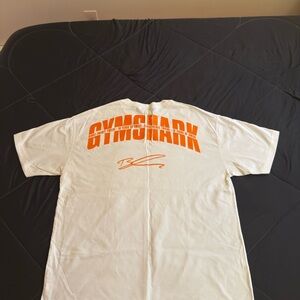 RARE Gymshark 10th anniversary White and Orange Short Sleeve Tee